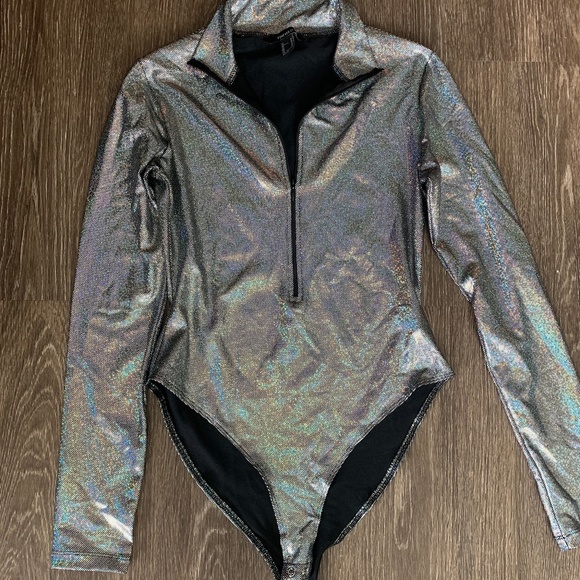 Forever 21 Tops - Forever 21 Metallic Bodysuit